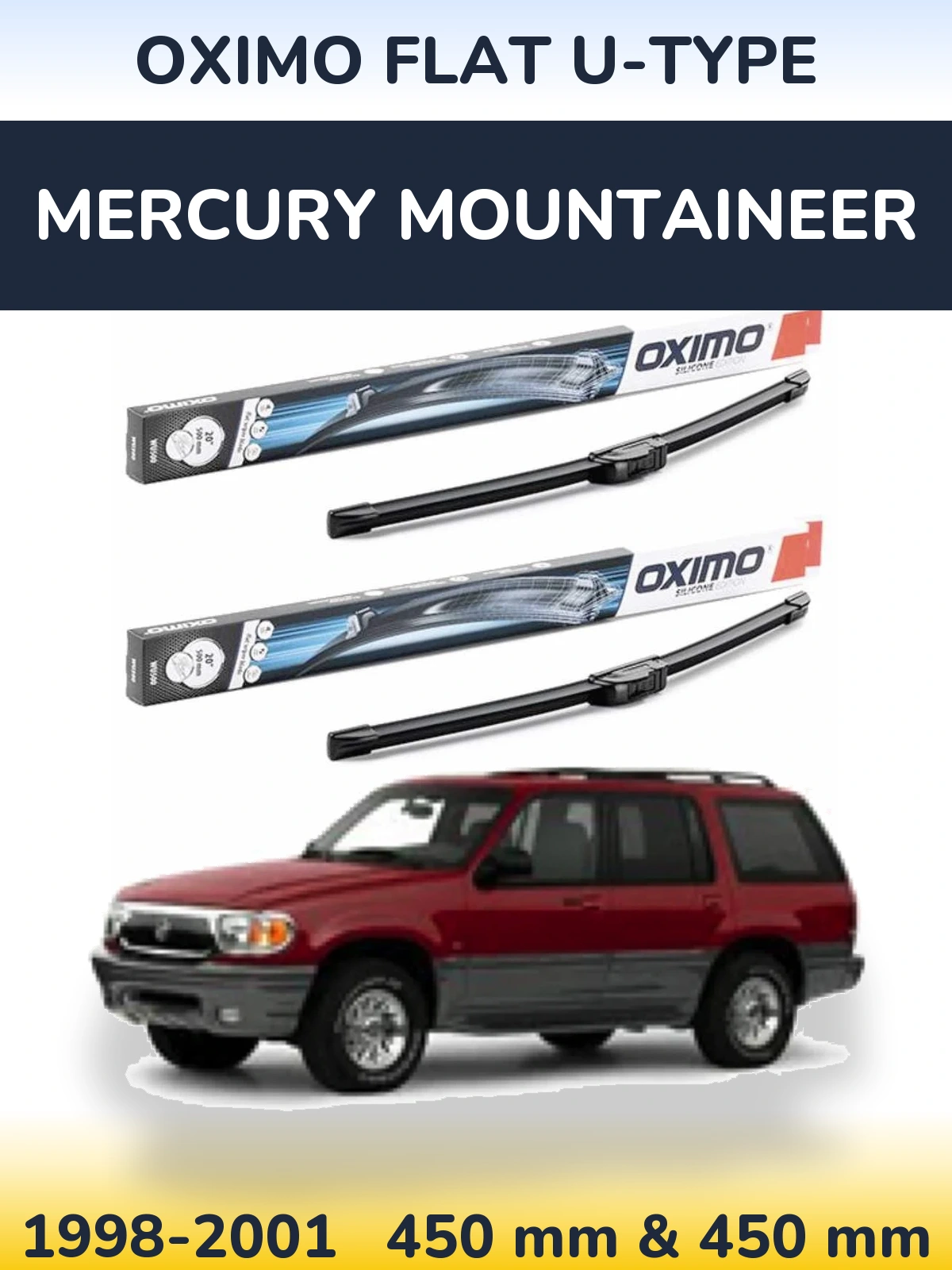 Torkarblad Oximo Flat U-type för Mercury Mountaineer