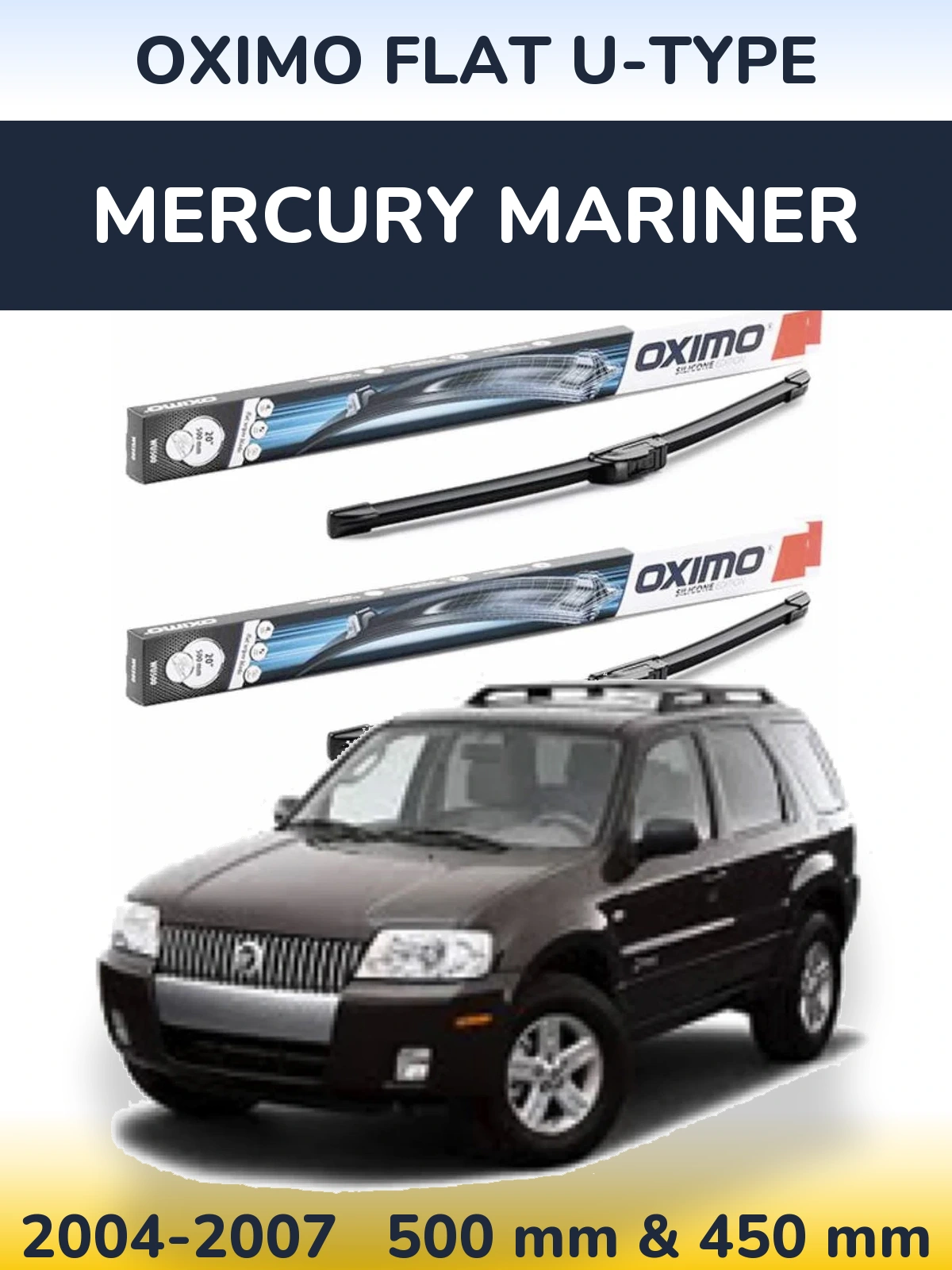 Torkarblad Oximo Flat U-type för Mercury Mariner