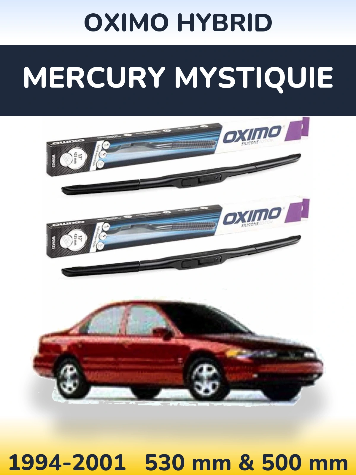 Torkarblad Oximo Hybrid för Mercury Mystiquie