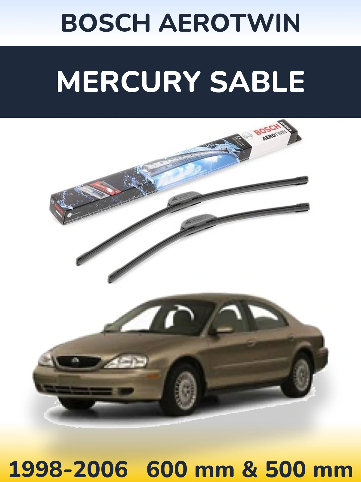 Torkarblad BOSCH AeroTwin för Mercury Sable