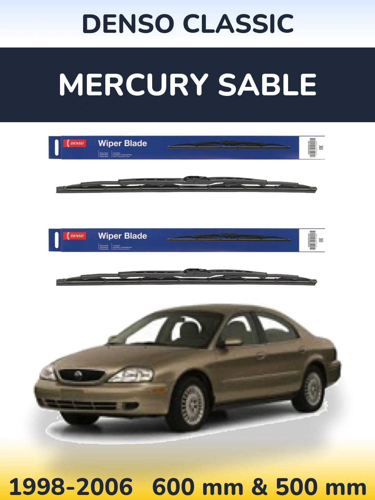 Torkarblad Denso Classic för Mercury Sable