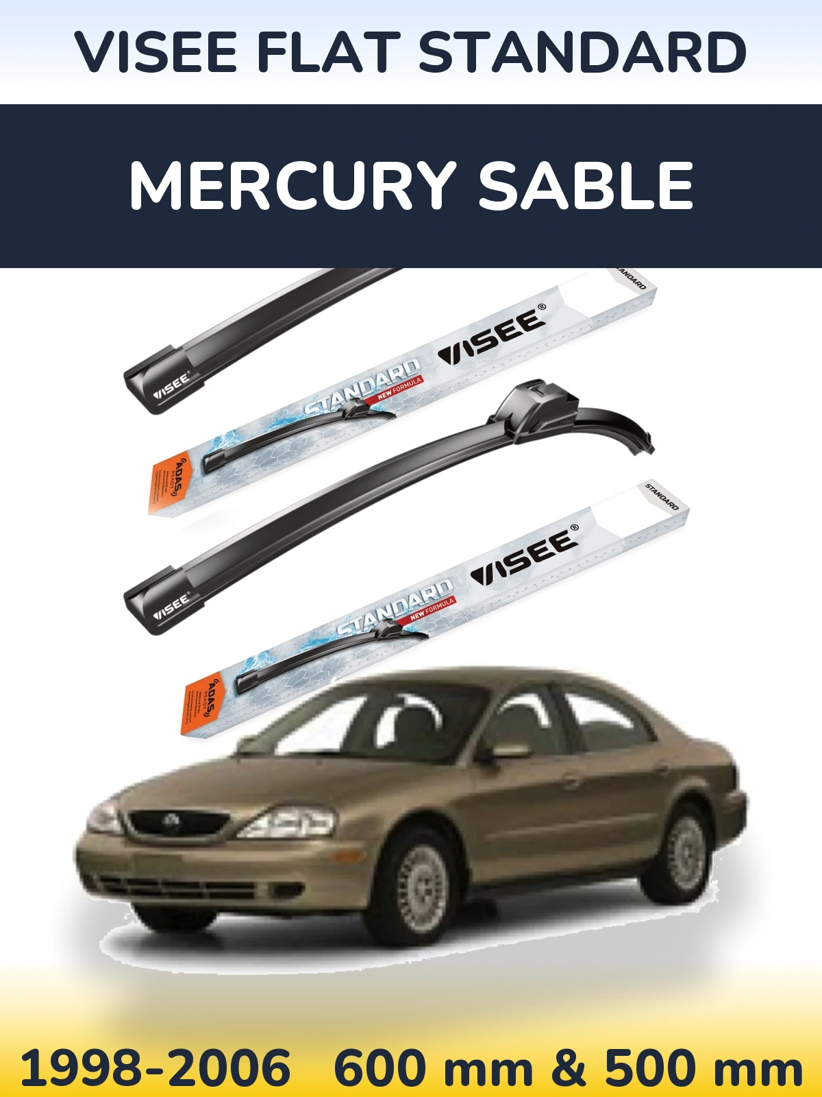 Torkarblad VISEE FLAT STANDARD för Mercury Sable