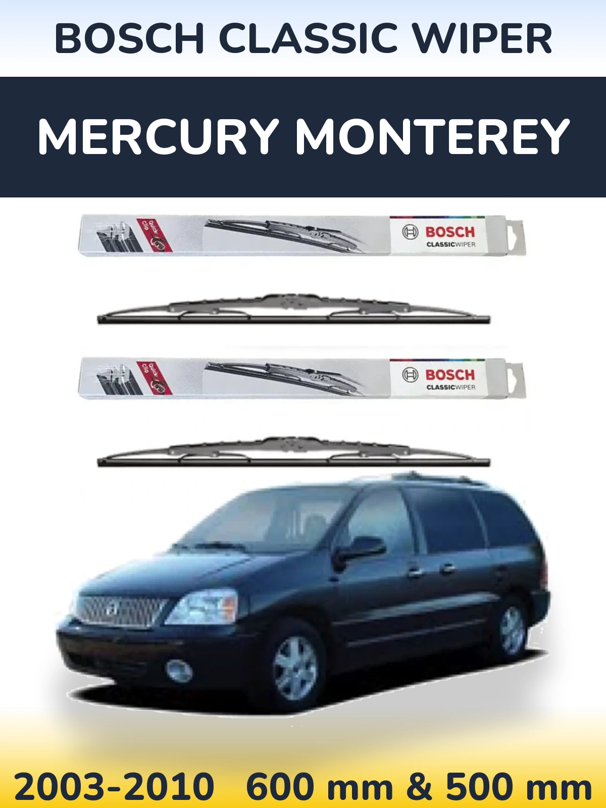 Torkarblad BOSCH Classic Wiper för Mercury Monterey