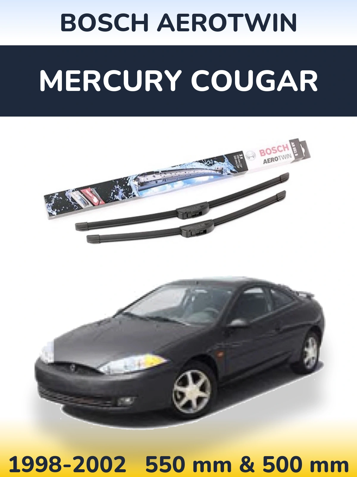 Torkarblad BOSCH AeroTwin för Mercury Cougar