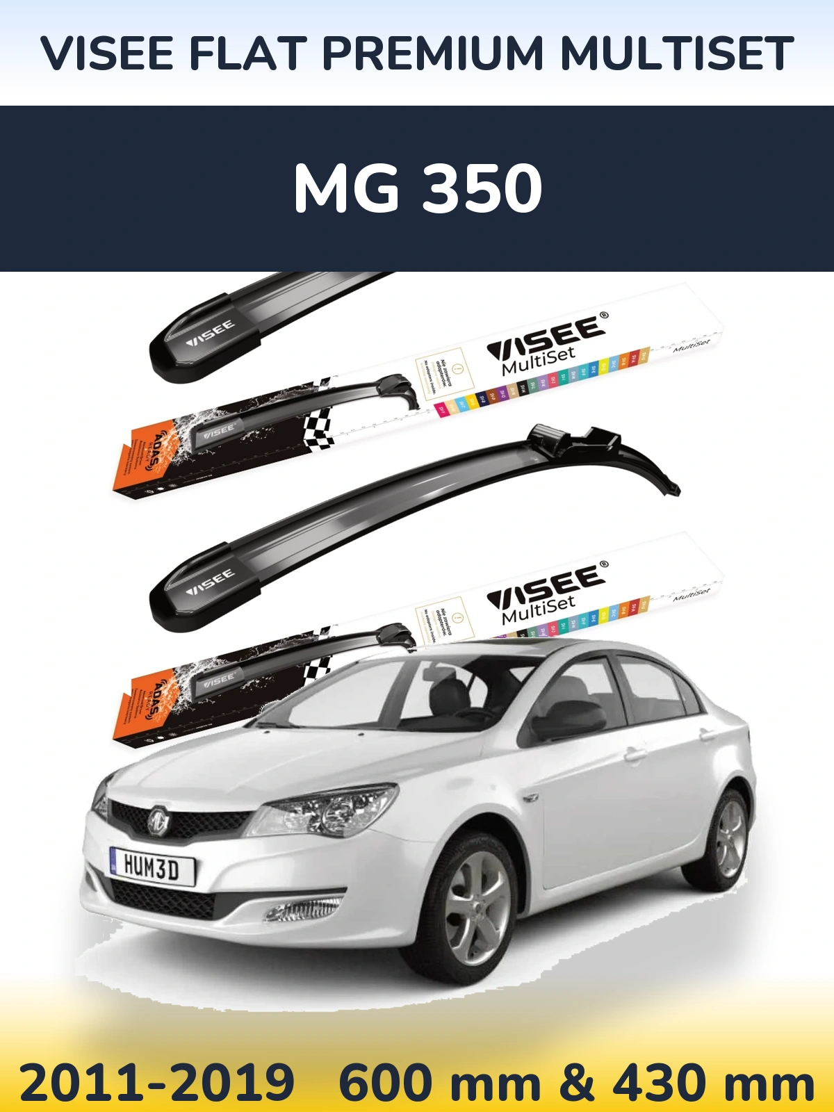 Torkarblad VISEE FLAT PREMIUM MultiSet för MG 350