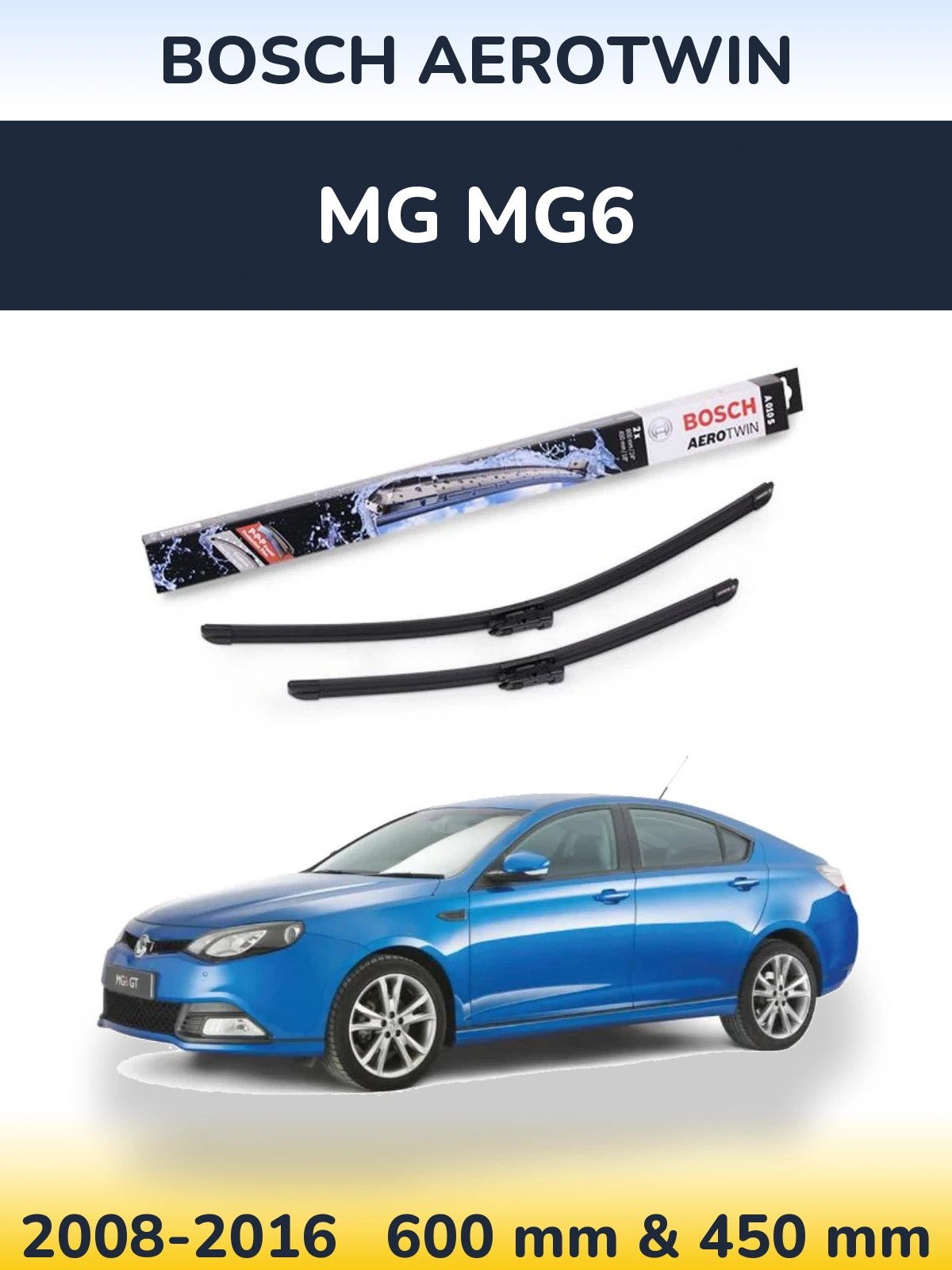 Torkarblad BOSCH AeroTwin för MG MG6