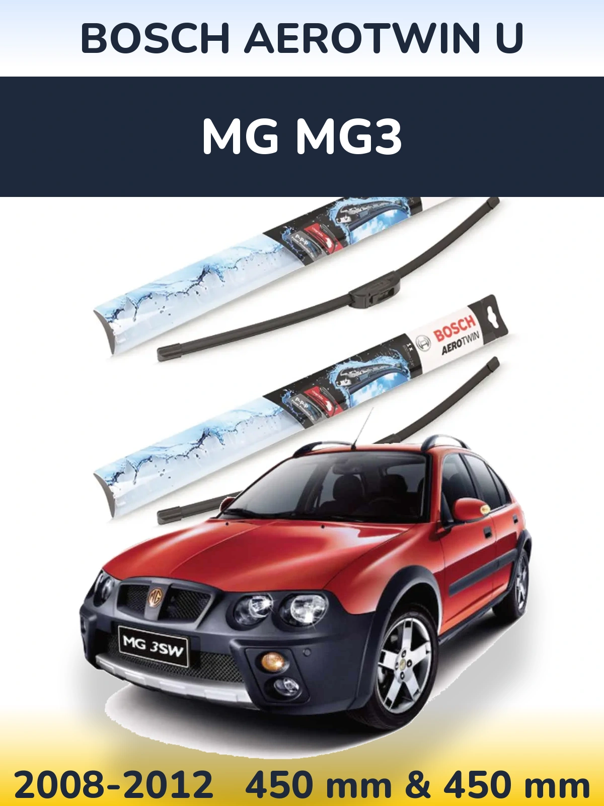 Torkarblad BOSCH AeroTwin U för MG MG3