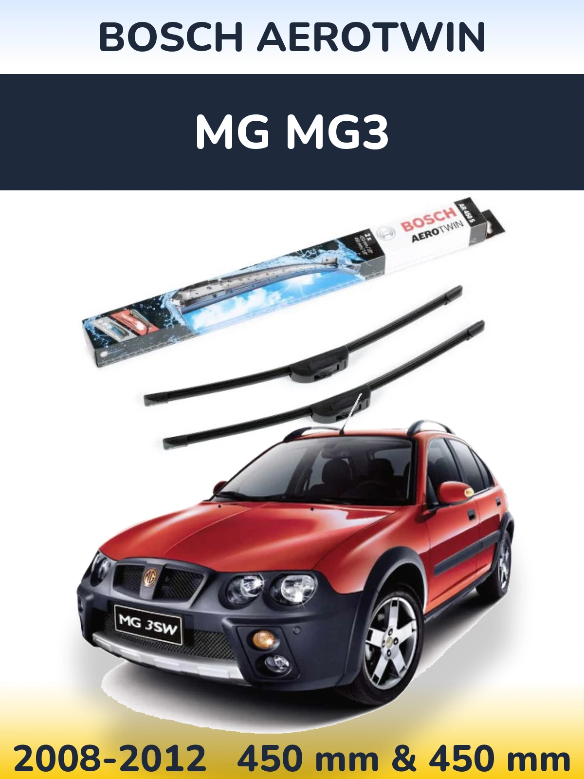 Torkarblad BOSCH AeroTwin för MG MG3