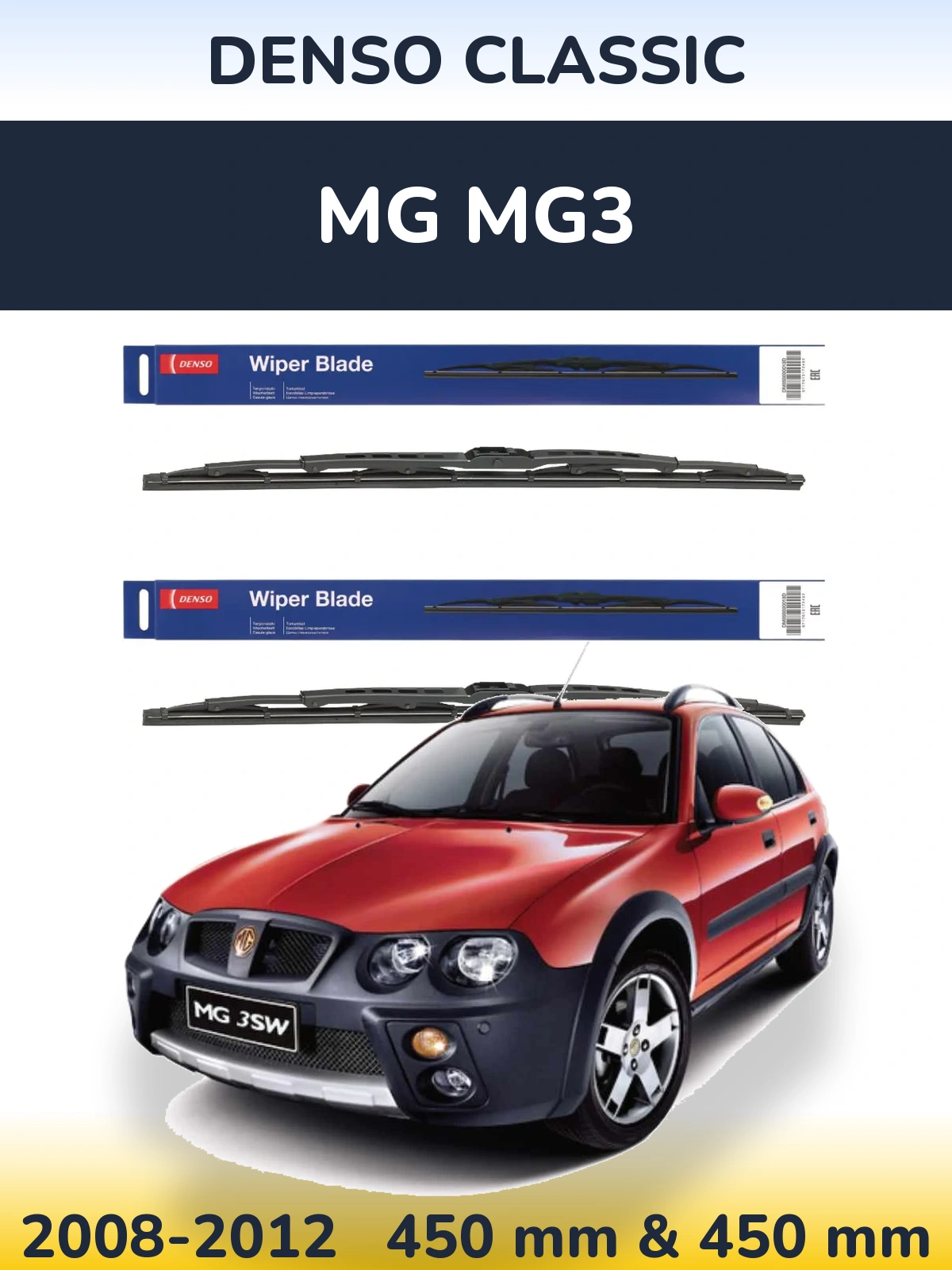 Torkarblad Denso Classic för MG MG3
