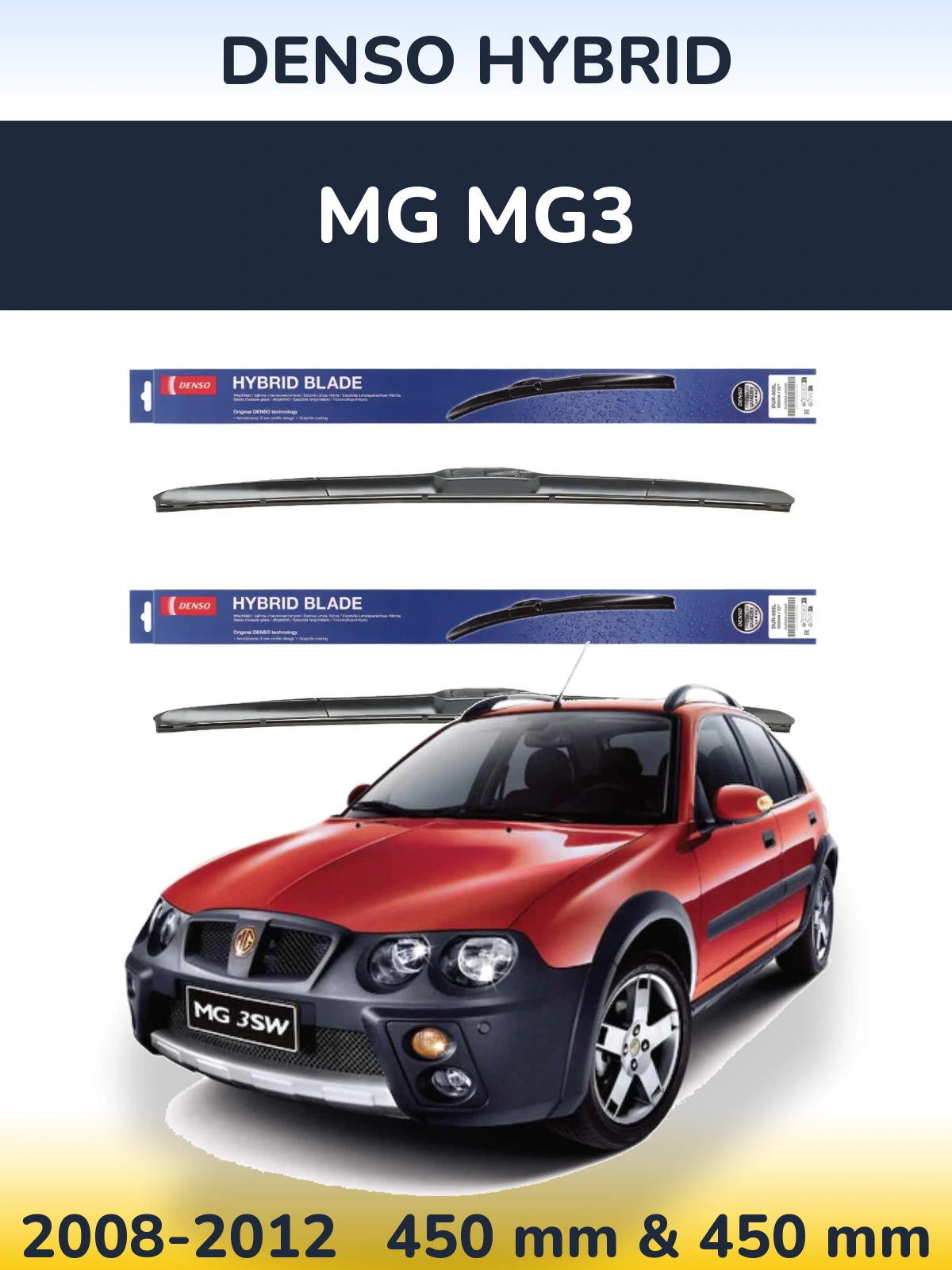 Torkarblad Denso Hybrid för MG MG3