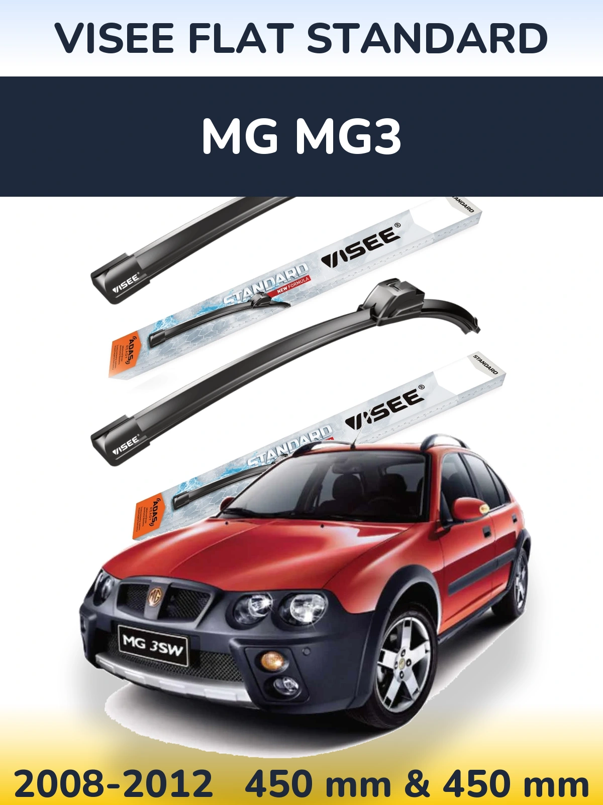Torkarblad VISEE FLAT STANDARD för MG MG3