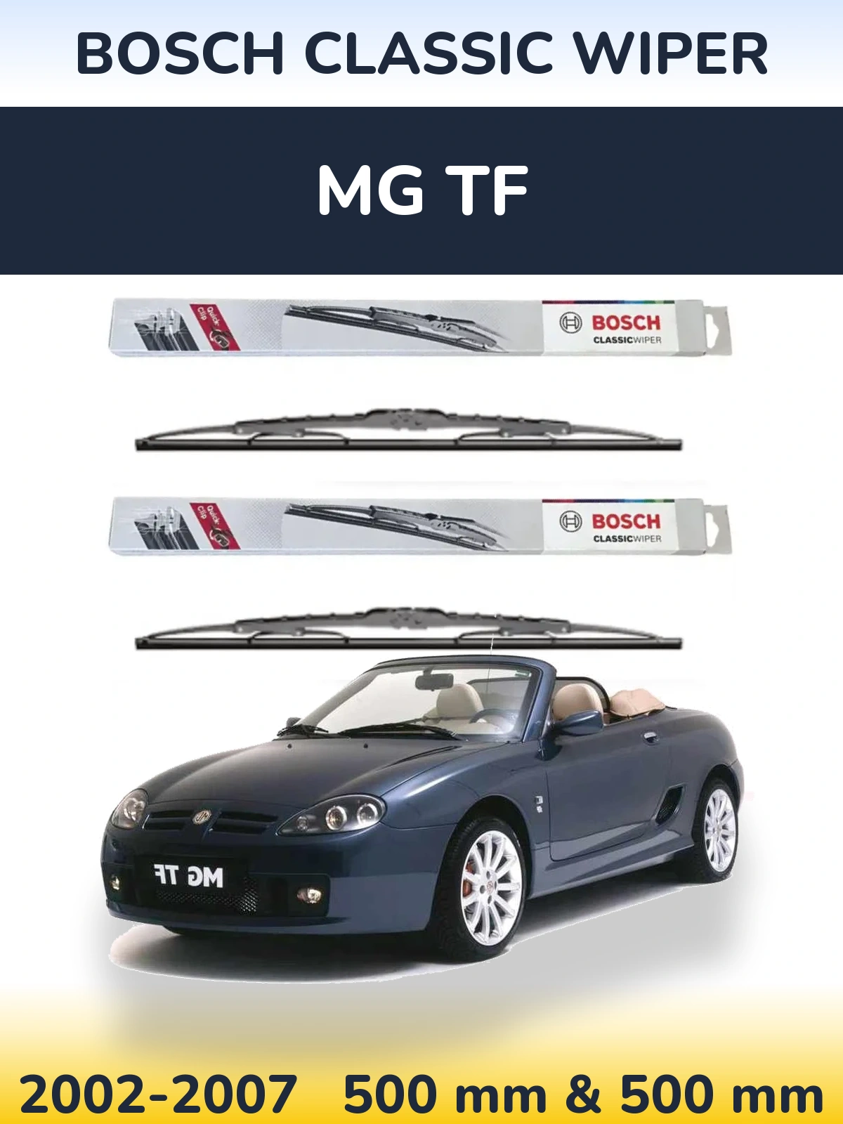 Torkarblad BOSCH Classic Wiper för MG TF
