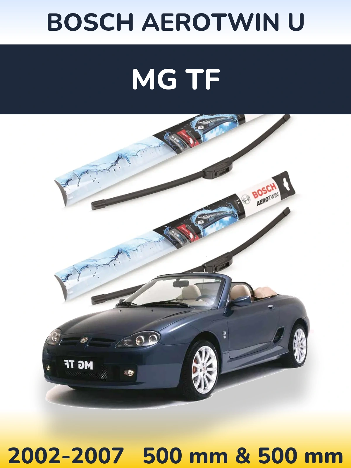 Torkarblad BOSCH AeroTwin U för MG TF