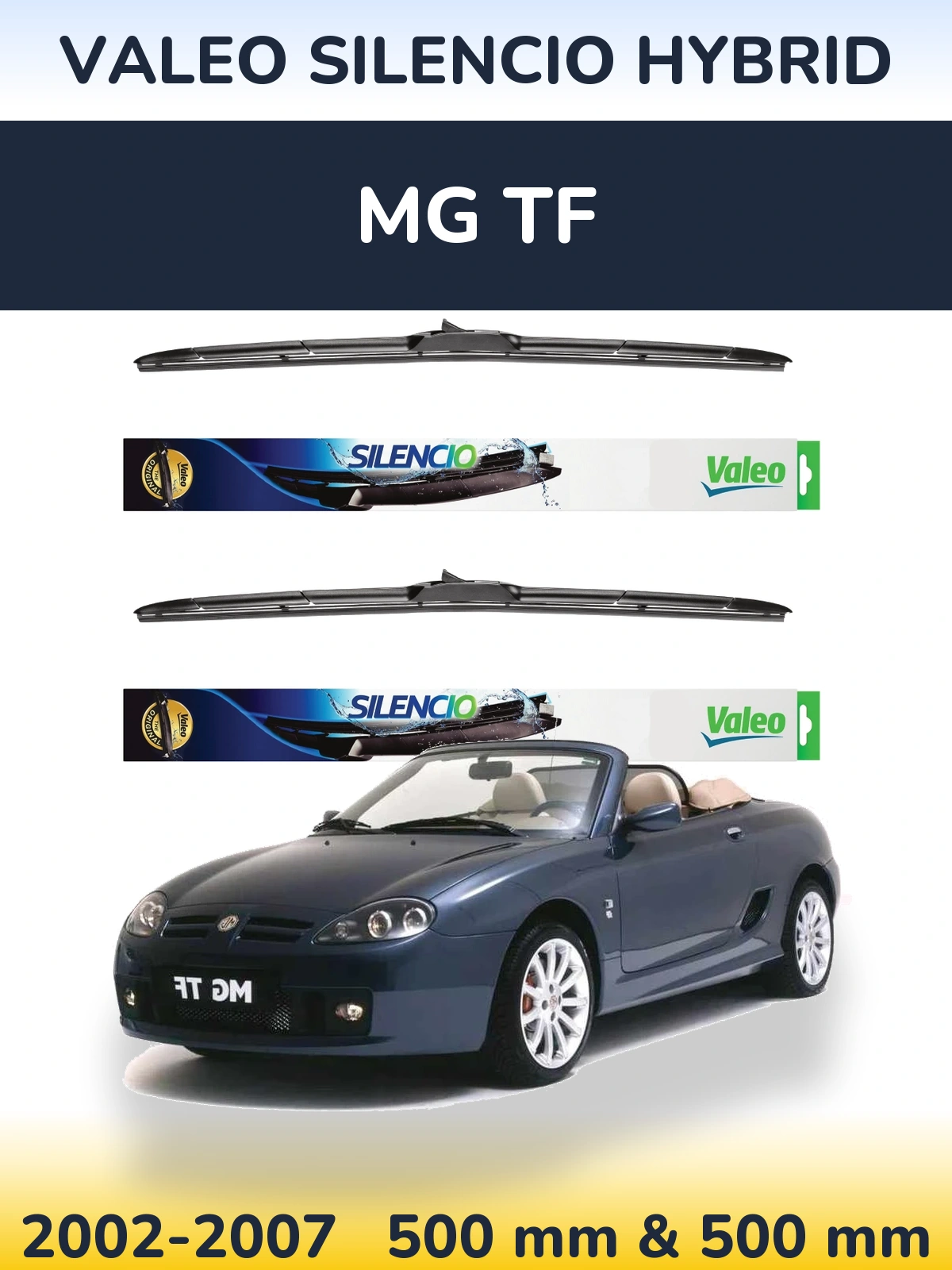 Torkarblad Valeo Silencio Hybrid för MG TF