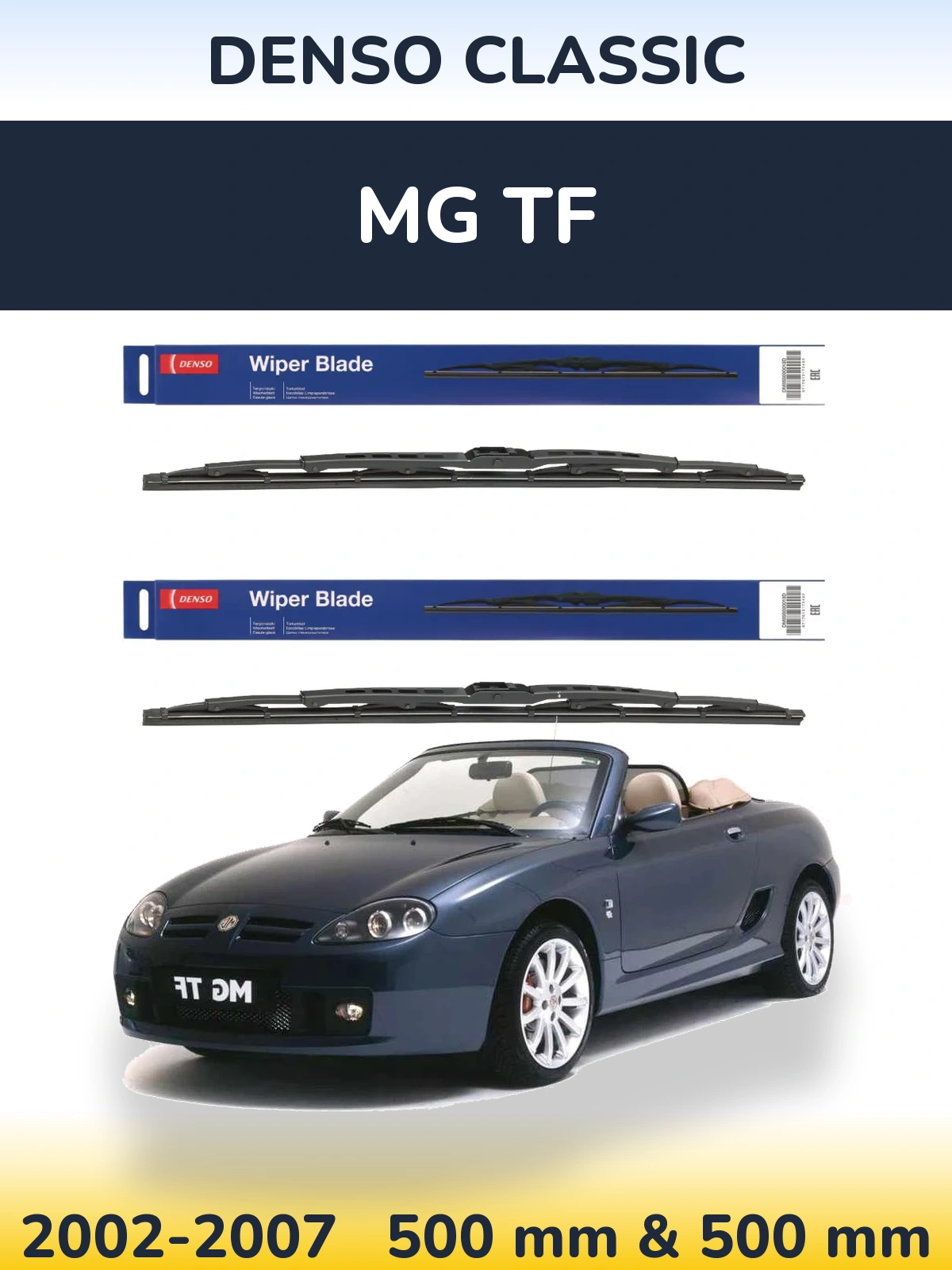 Torkarblad Denso Classic för MG TF