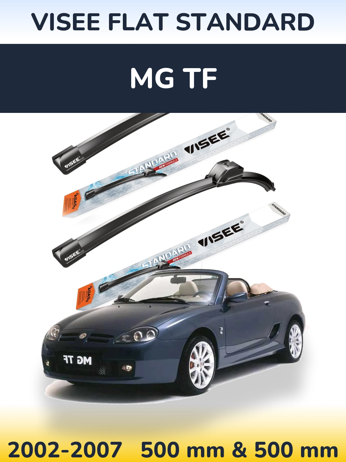Torkarblad VISEE FLAT STANDARD för MG TF