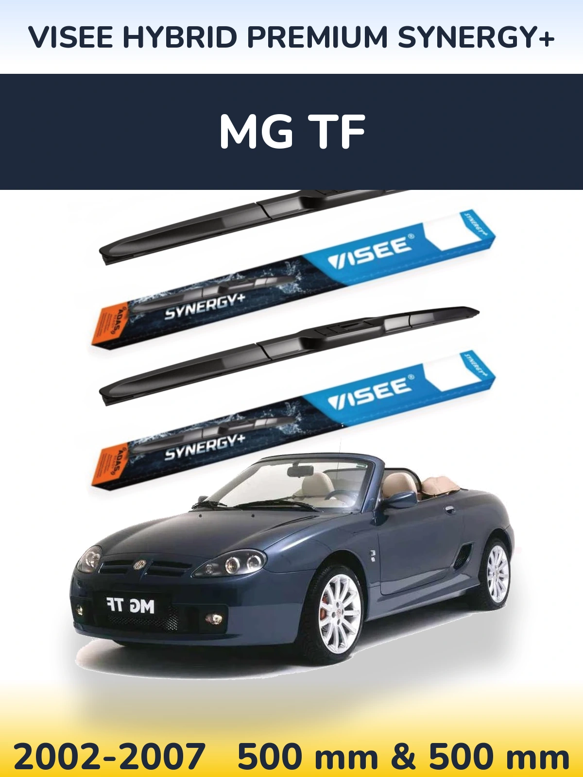 Torkarblad VISEE HYBRID PREMIUM SYNERGY+ för MG TF