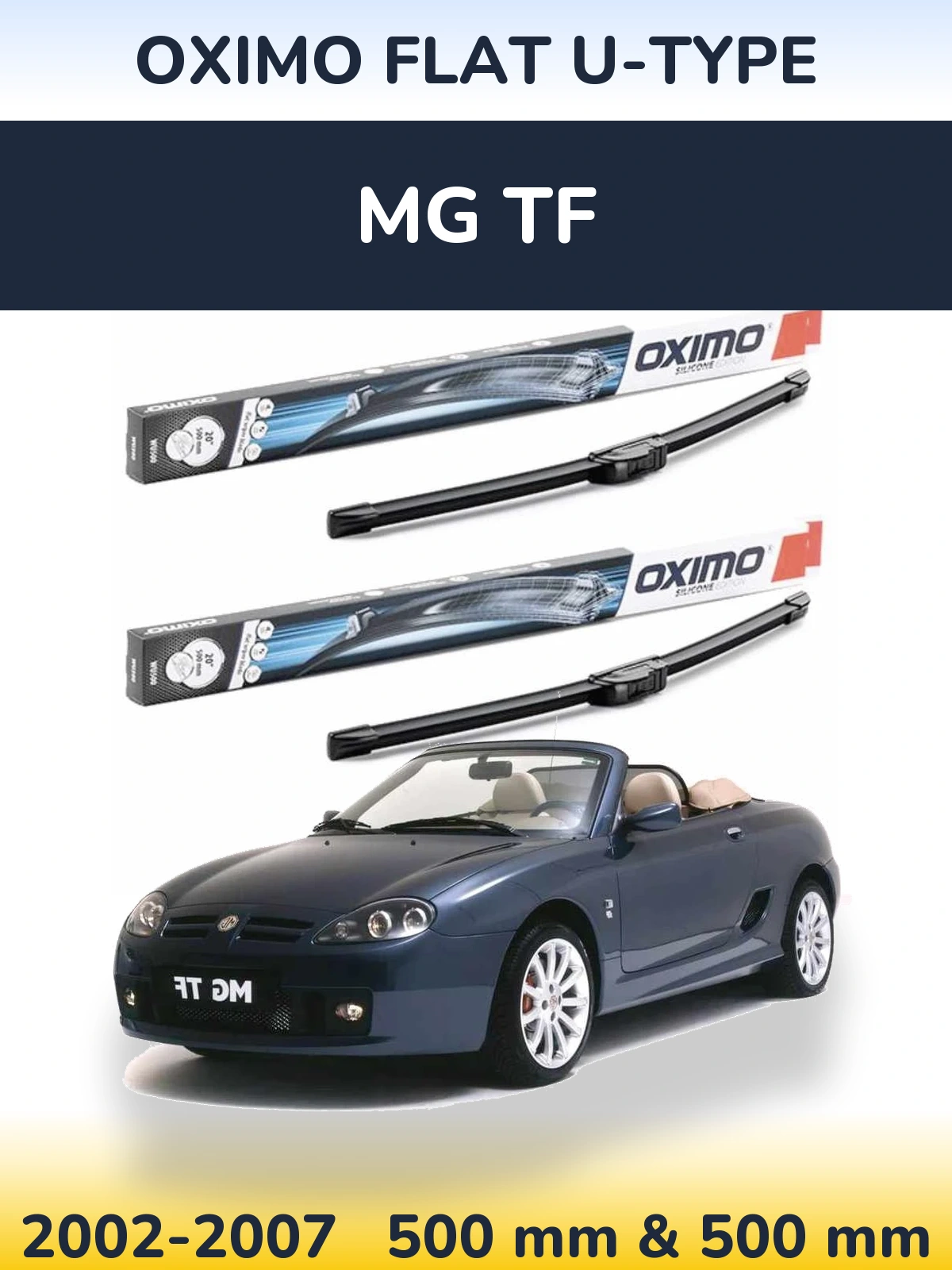 Torkarblad Oximo Flat U-type för MG TF