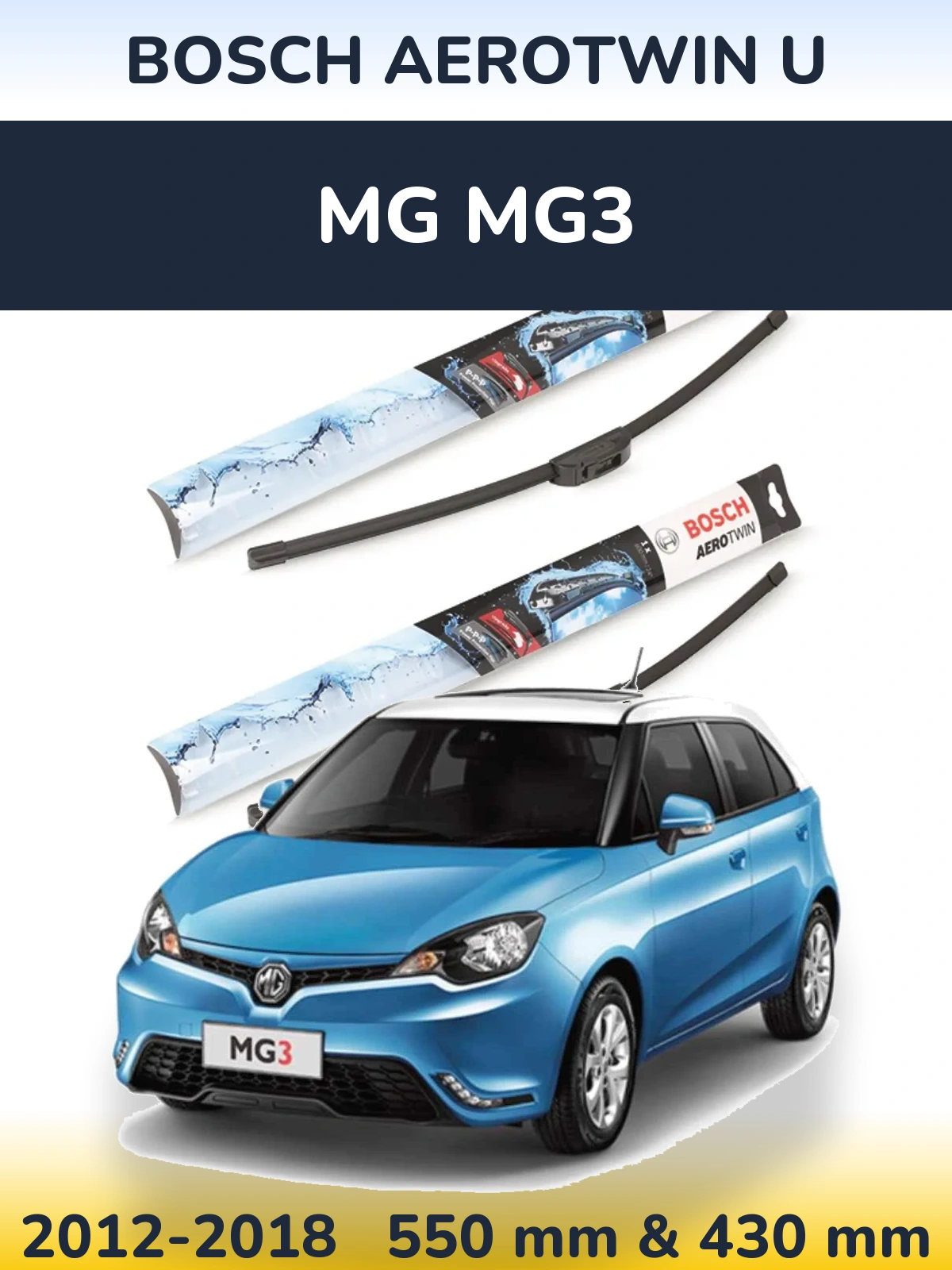 Torkarblad BOSCH AeroTwin U för MG MG3
