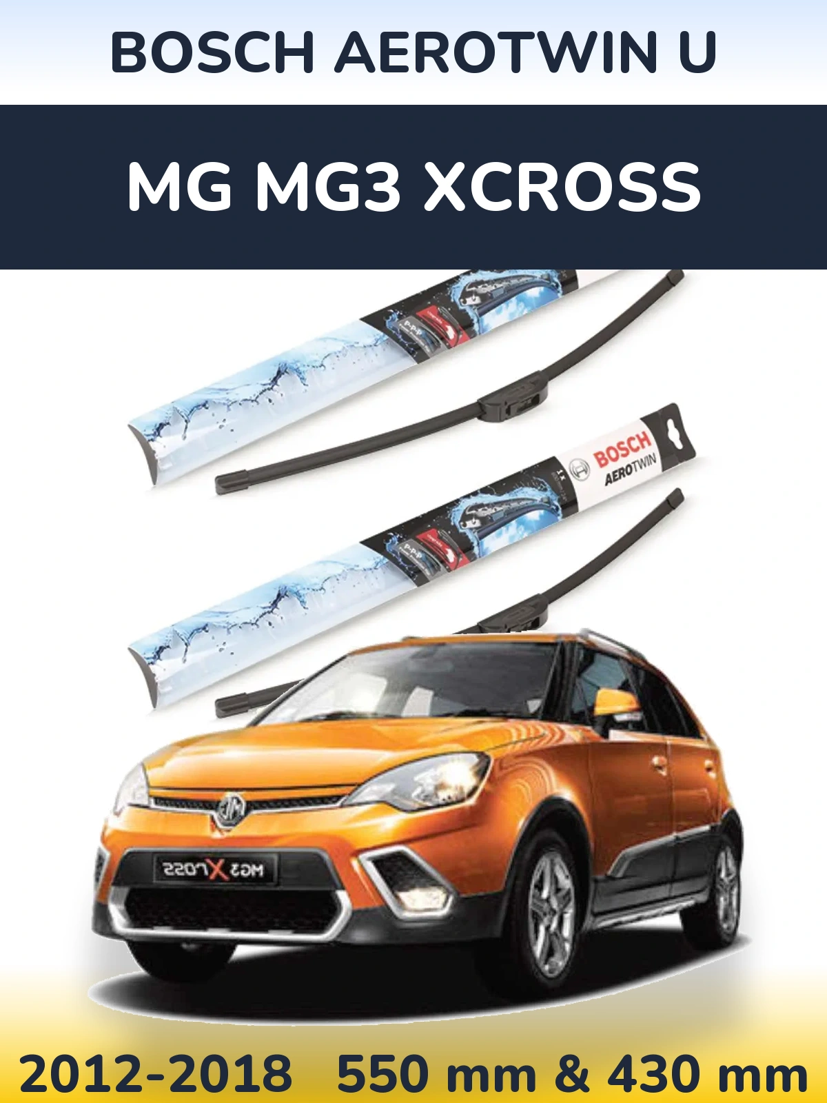 Torkarblad BOSCH AeroTwin U för MG MG3 Xcross