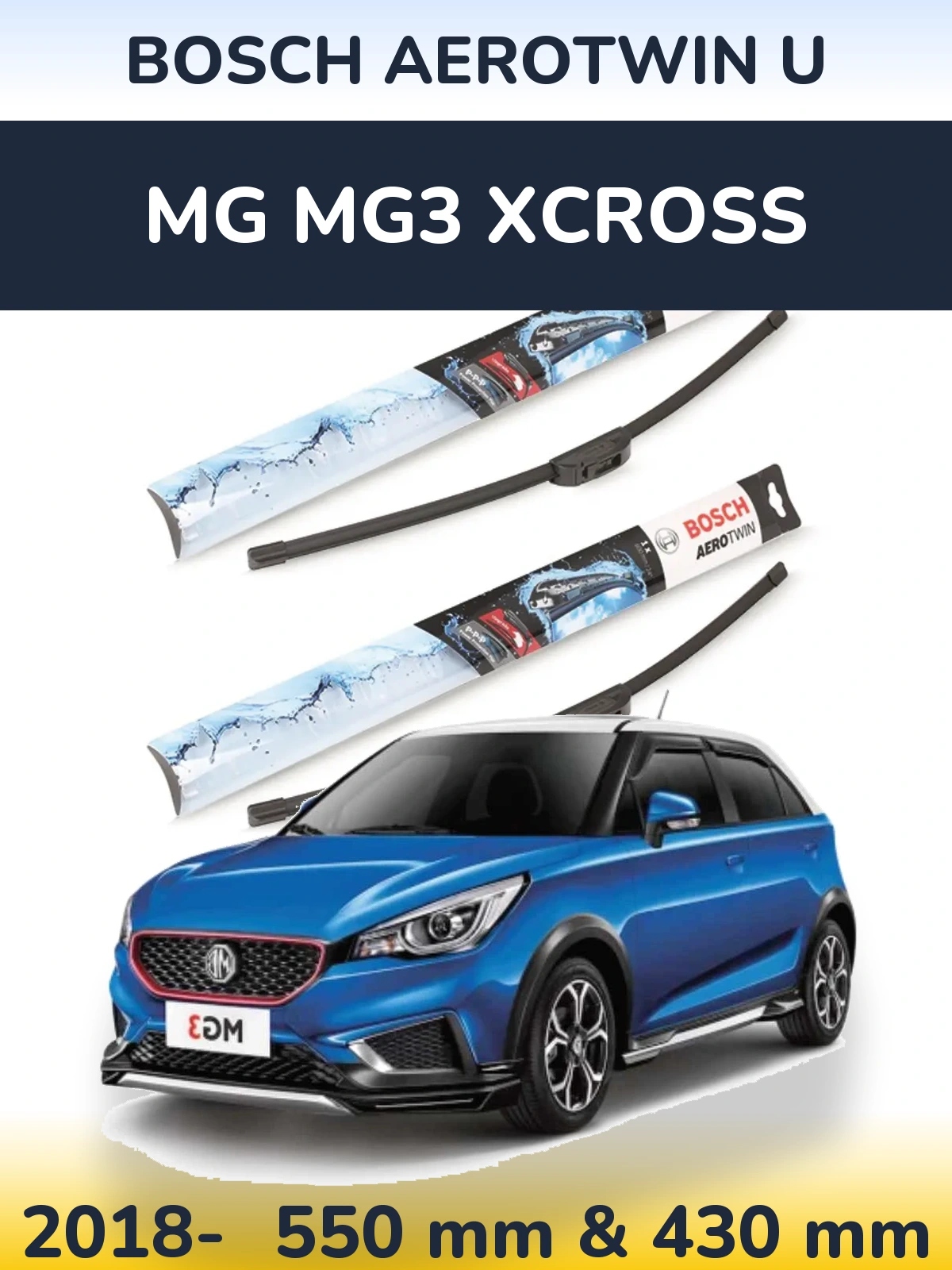 Torkarblad BOSCH AeroTwin U för MG MG3 Xcross