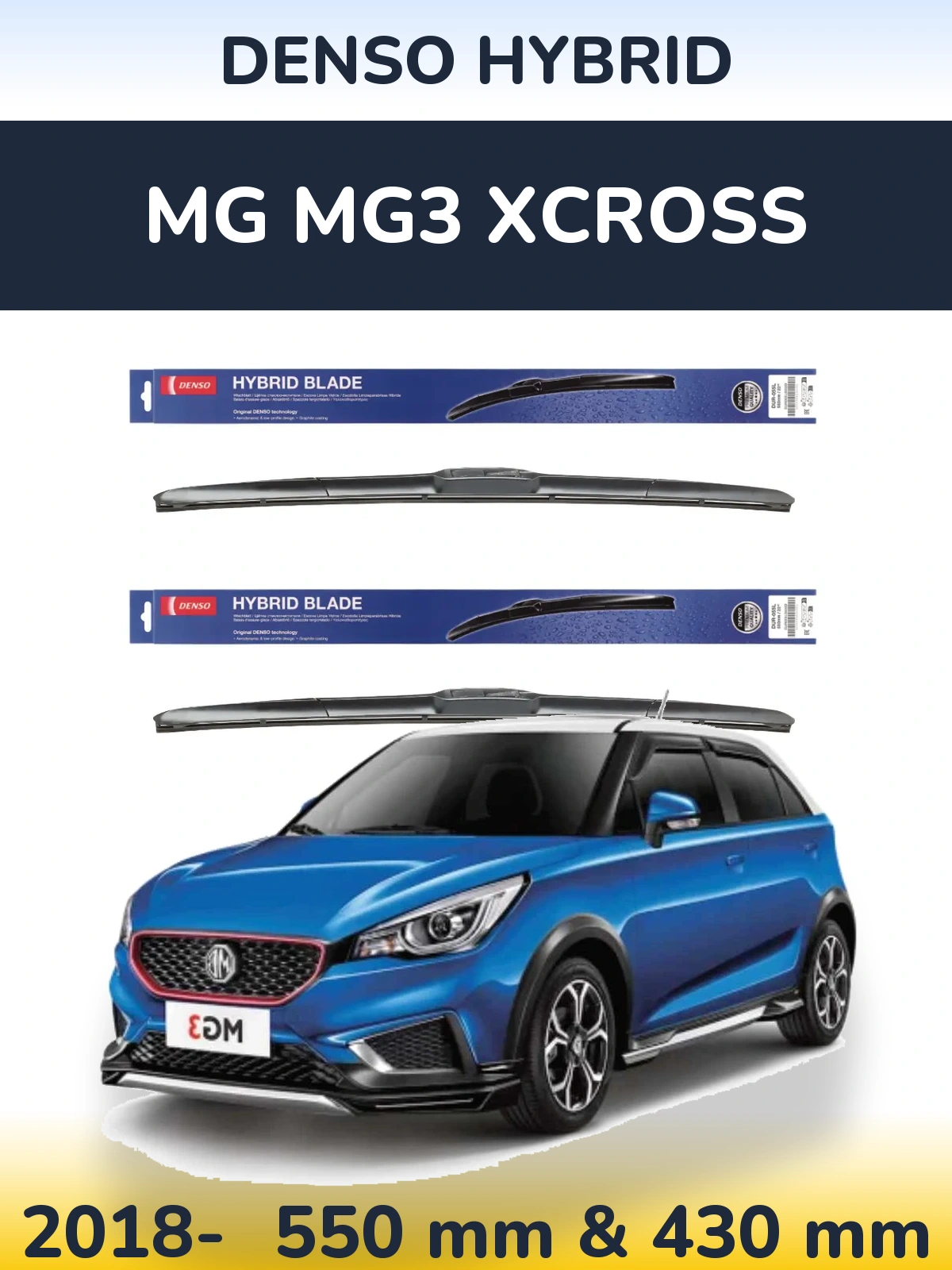 Torkarblad Denso Hybrid för MG MG3 Xcross