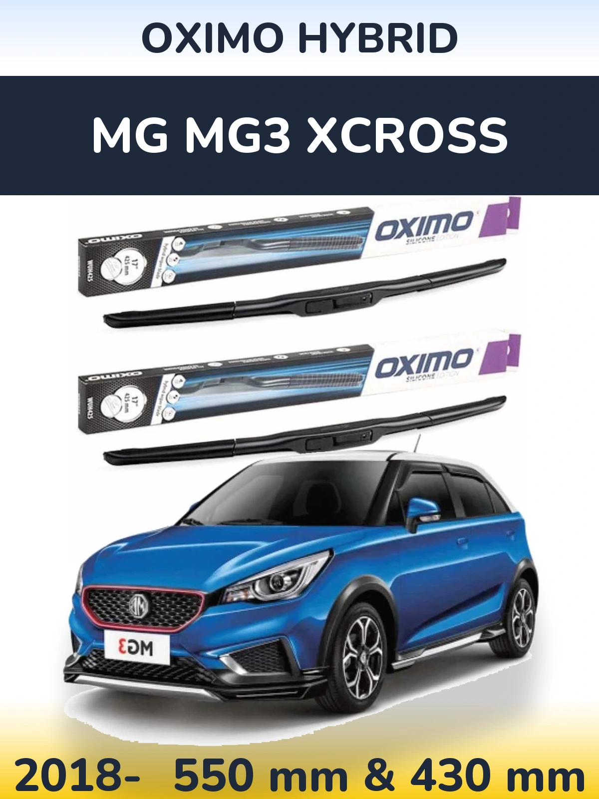 Torkarblad Oximo Hybrid för MG MG3 Xcross