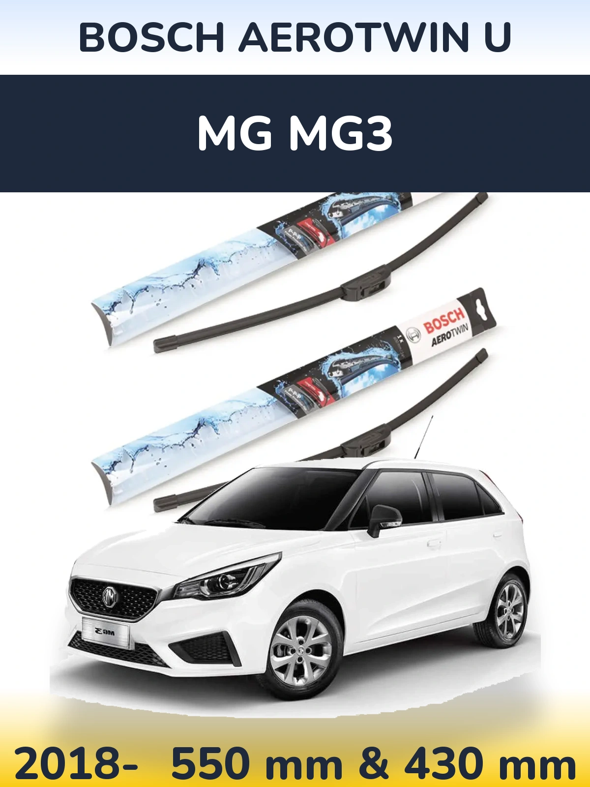 Torkarblad BOSCH AeroTwin U för MG MG3
