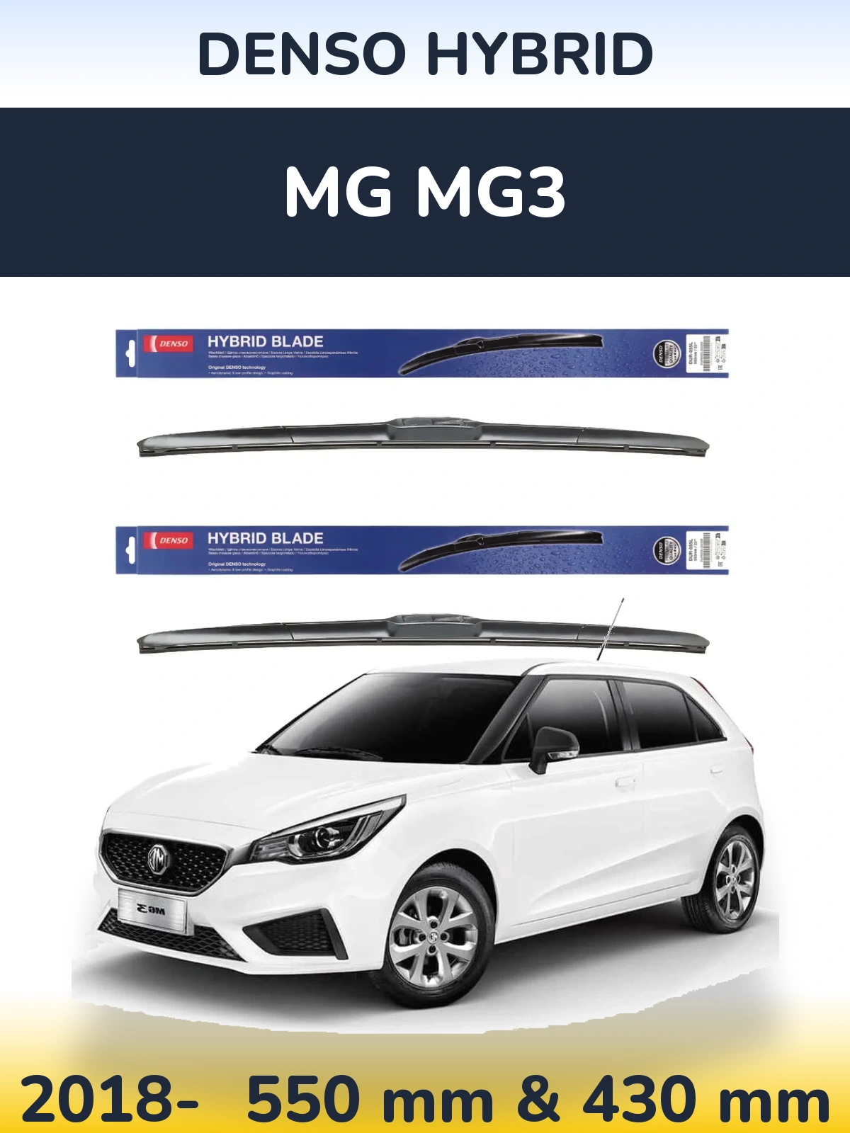 Torkarblad Denso Hybrid för MG MG3