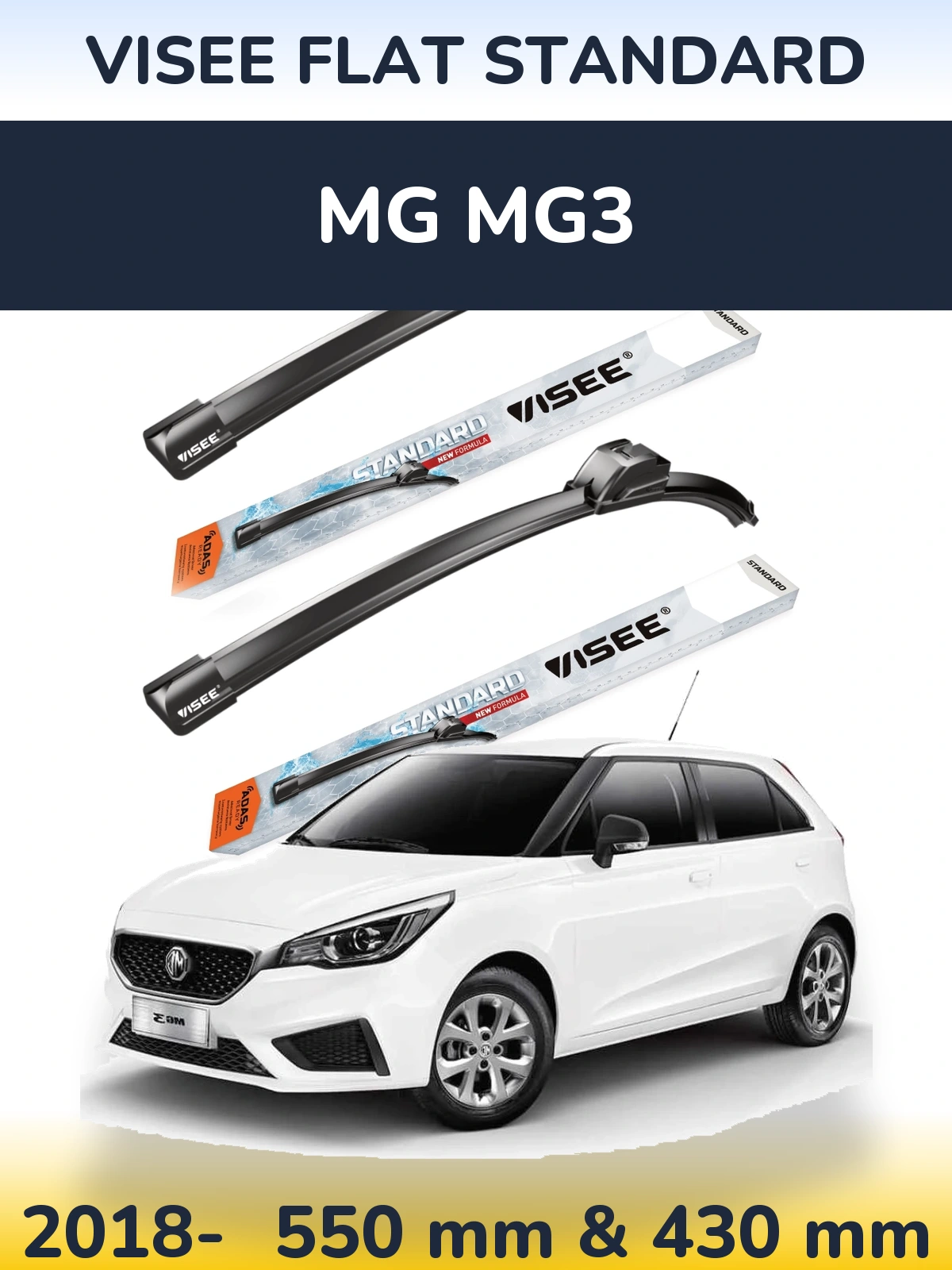 Torkarblad VISEE FLAT STANDARD för MG MG3