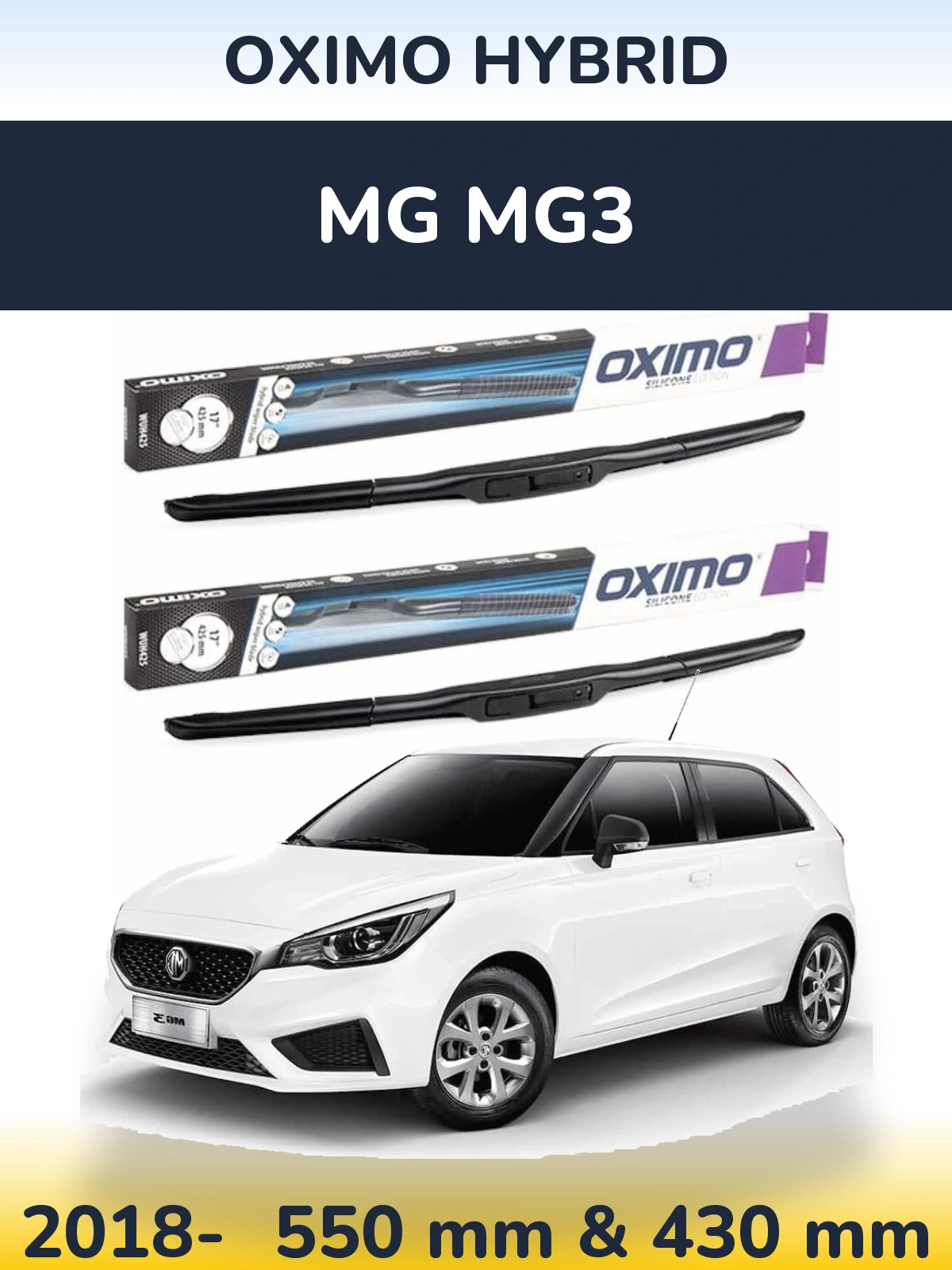 Torkarblad Oximo Hybrid för MG MG3