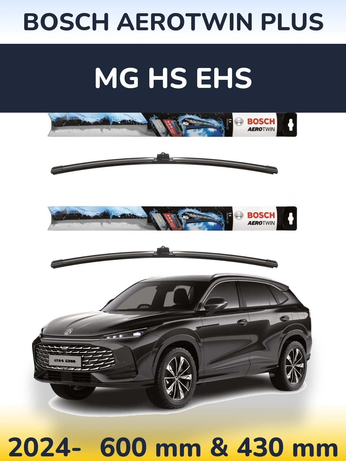 Torkarblad BOSCH AeroTwin Plus för MG HS eHS