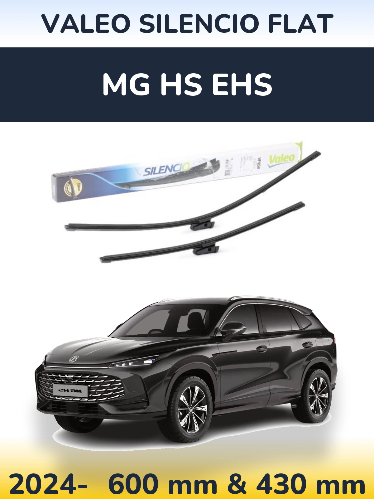 Torkarblad Valeo Silencio Flat för MG HS eHS