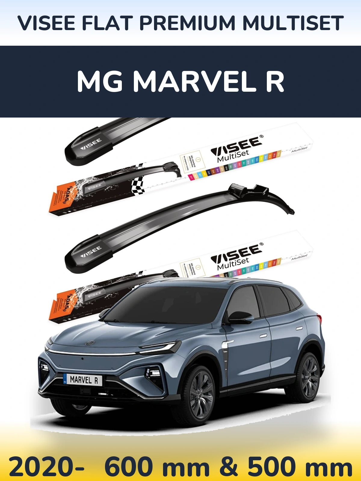 Torkarblad VISEE FLAT PREMIUM MultiSet för MG Marvel R