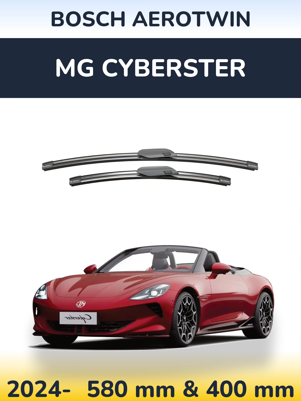 Torkarblad BOSCH AeroTwin för MG Cyberster