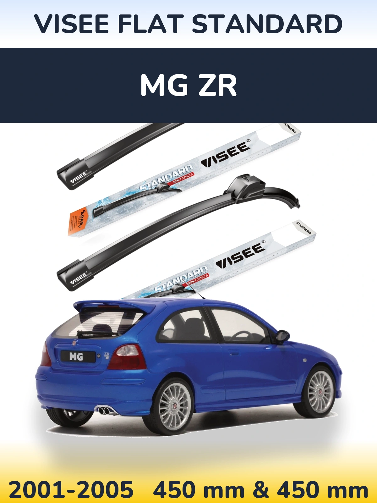 Torkarblad VISEE FLAT STANDARD för MG ZR