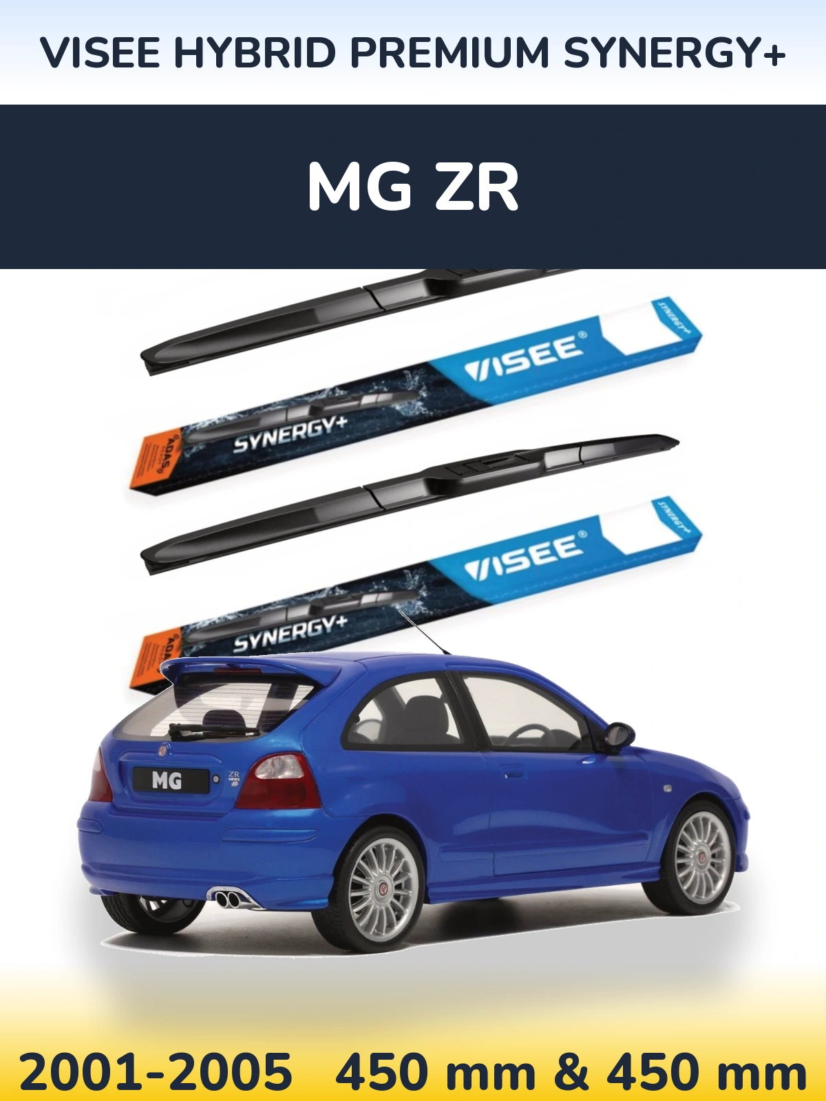 Torkarblad VISEE HYBRID PREMIUM SYNERGY+ för MG ZR