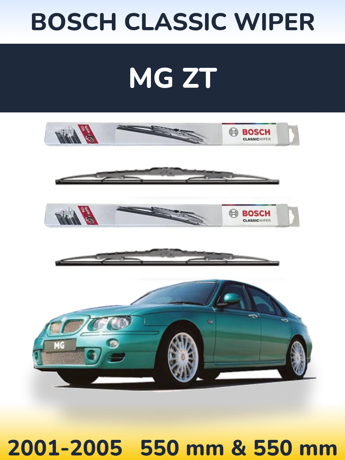 Torkarblad BOSCH Classic Wiper för MG ZT