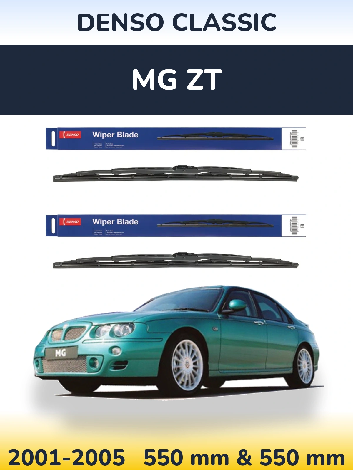 Torkarblad Denso Classic för MG ZT