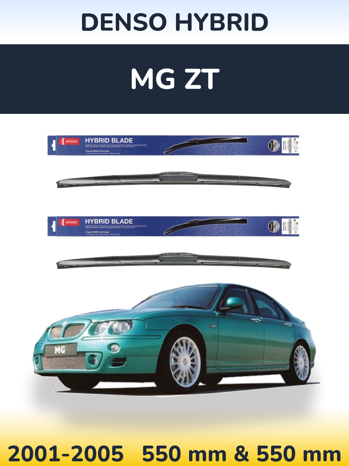 Torkarblad Denso Hybrid för MG ZT