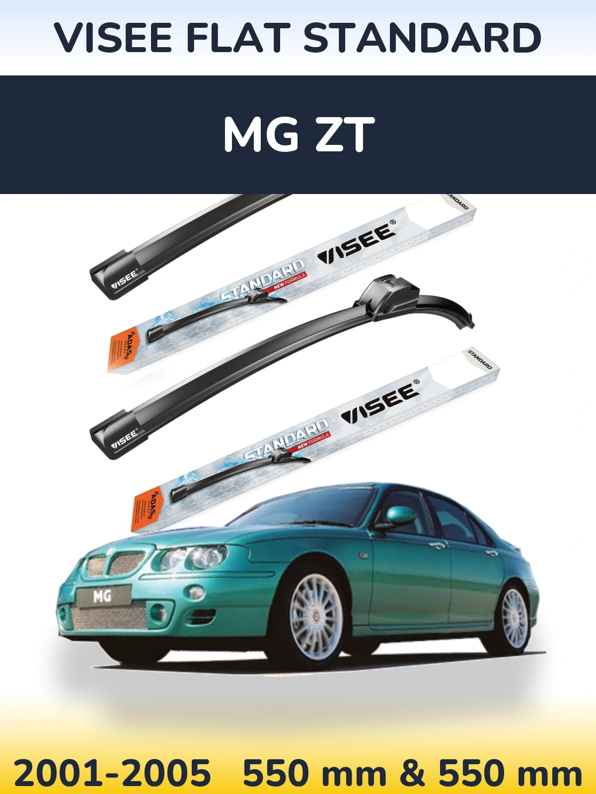 Torkarblad VISEE FLAT STANDARD för MG ZT