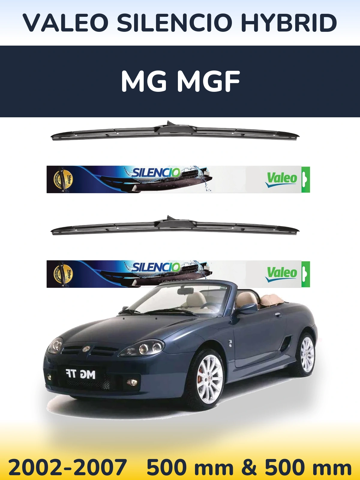 Torkarblad Valeo Silencio Hybrid för MG MGF