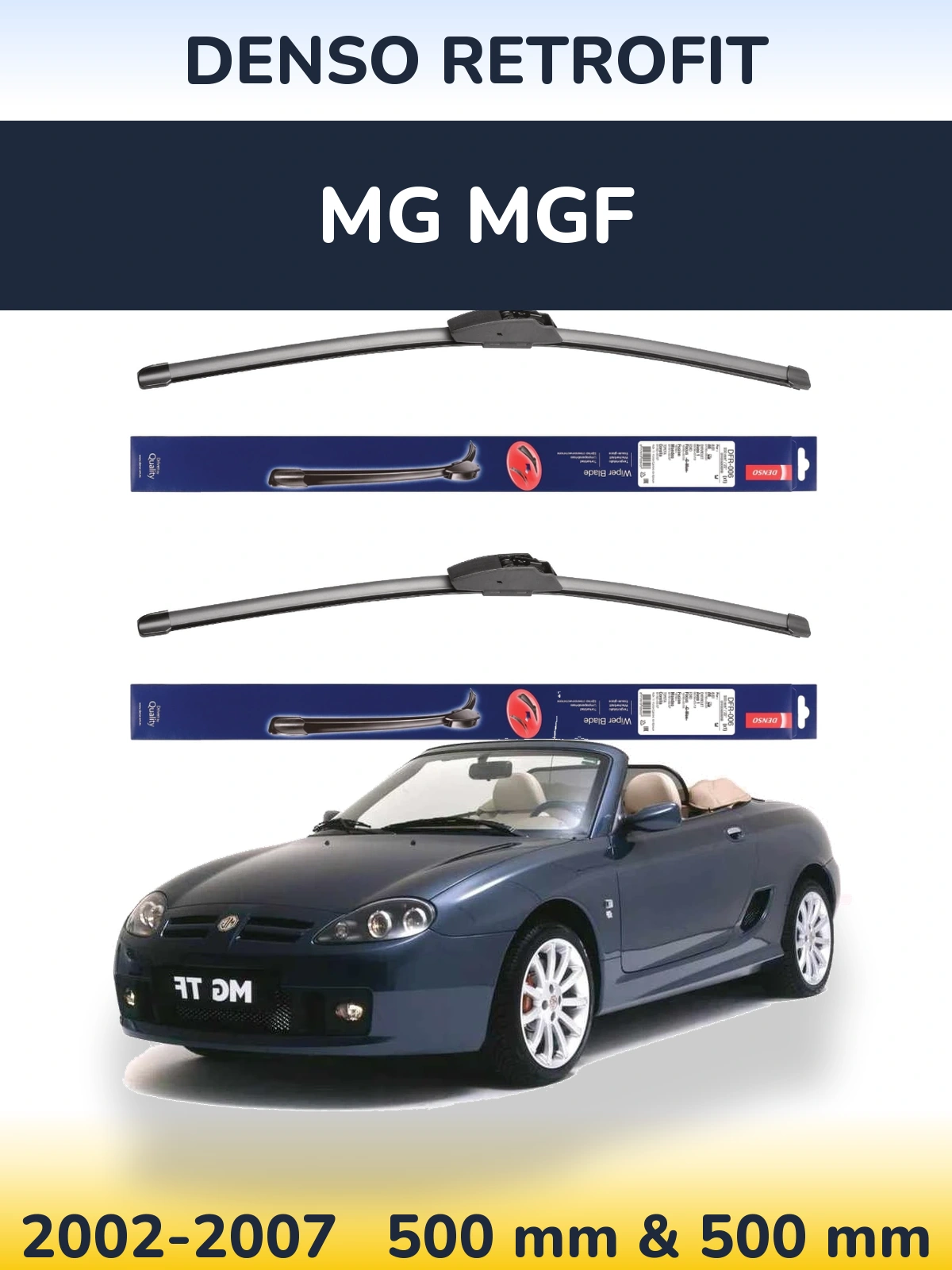 Torkarblad Denso Retrofit för MG MGF