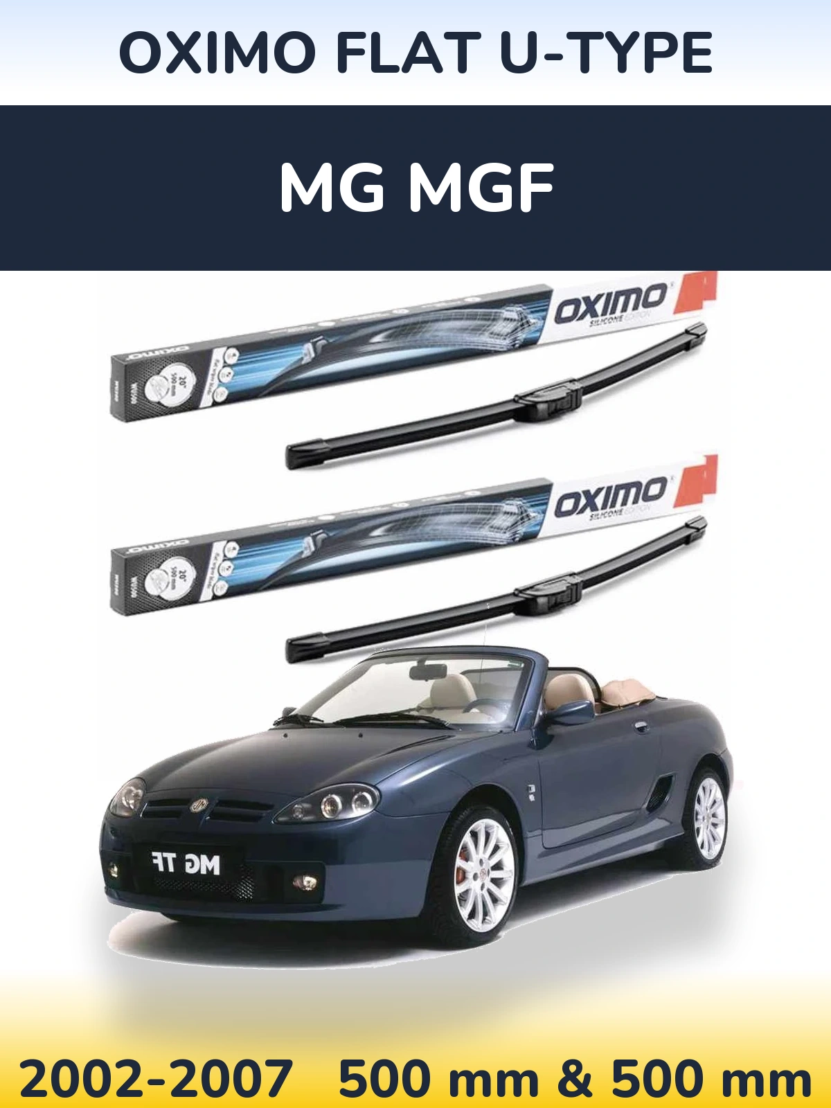 Torkarblad Oximo Flat U-type för MG MGF