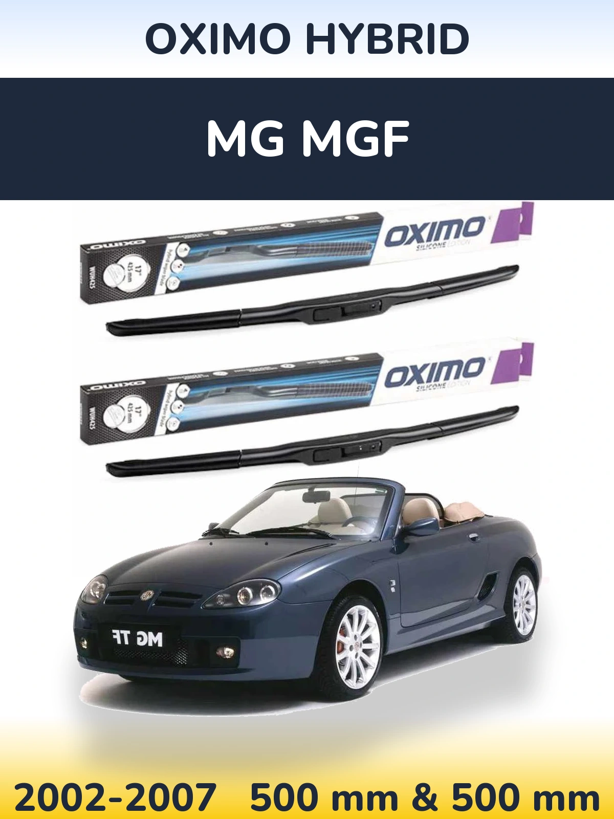 Torkarblad Oximo Hybrid för MG MGF
