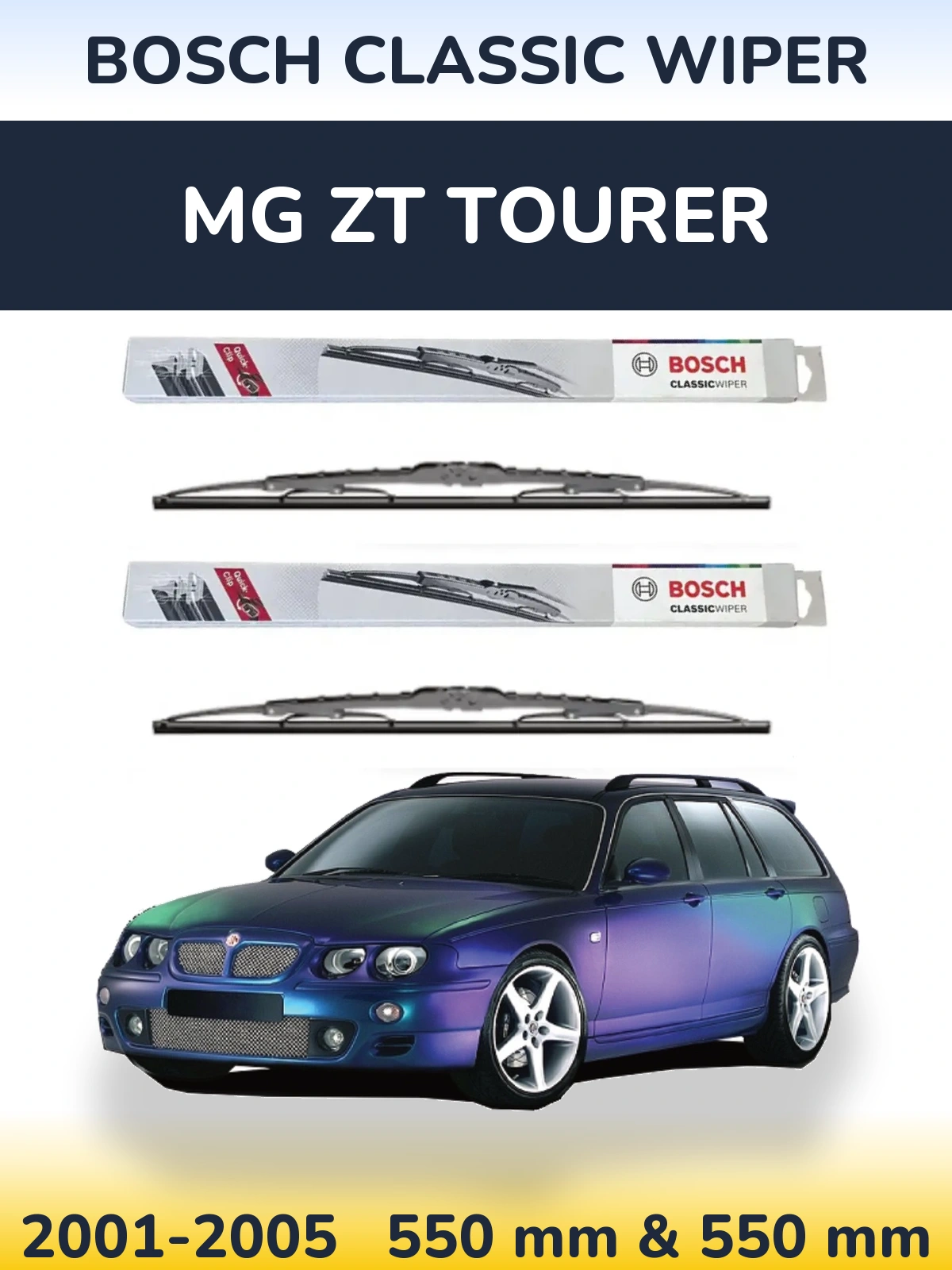Torkarblad BOSCH Classic Wiper för MG ZT Tourer