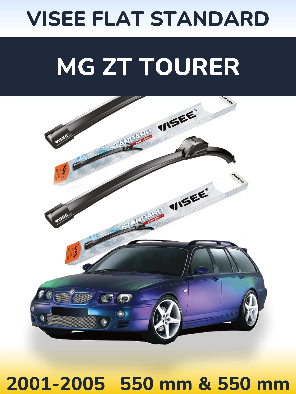 Torkarblad VISEE FLAT STANDARD för MG ZT Tourer