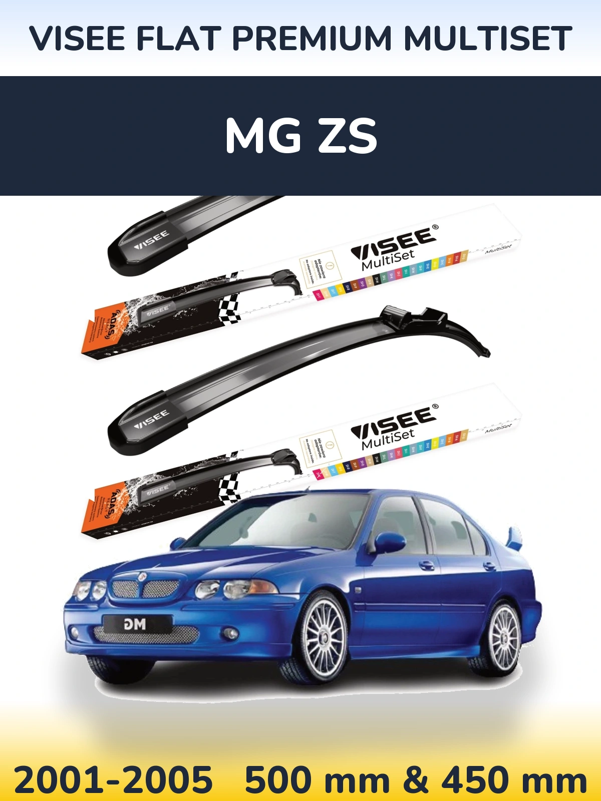 Torkarblad VISEE FLAT PREMIUM MultiSet för MG ZS