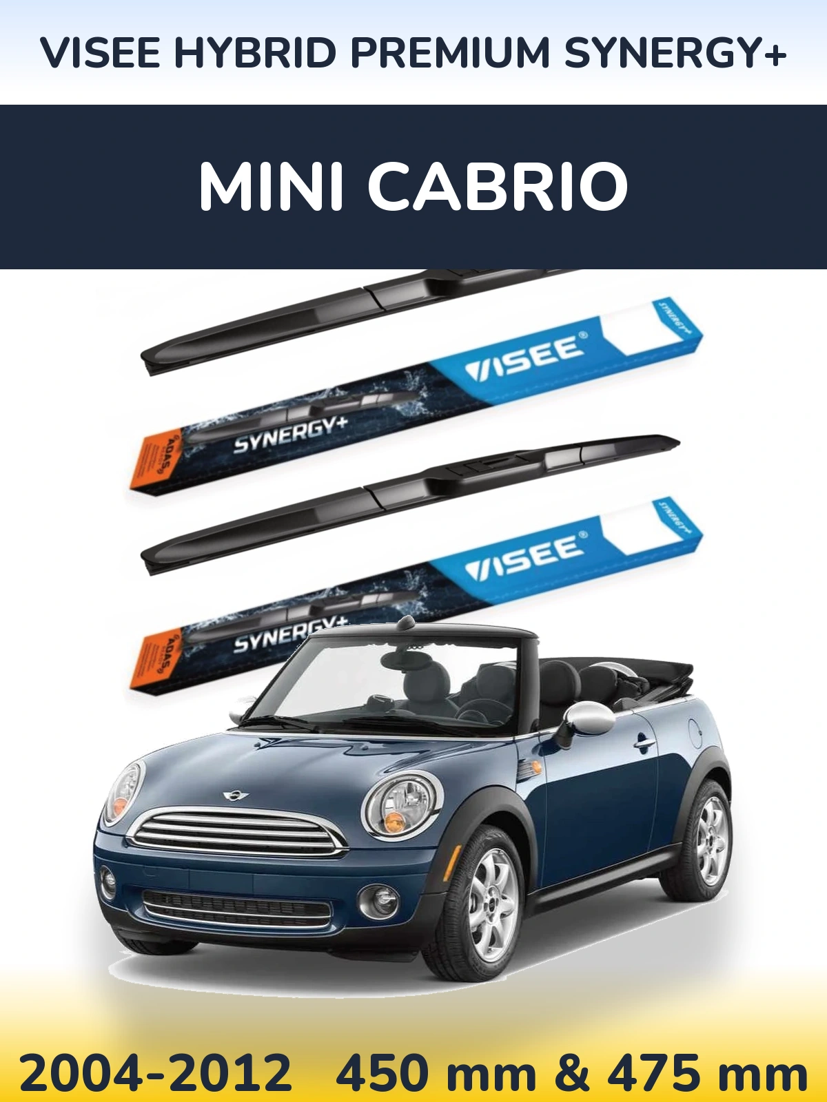 Torkarblad VISEE HYBRID PREMIUM SYNERGY+ för MINI Cabrio