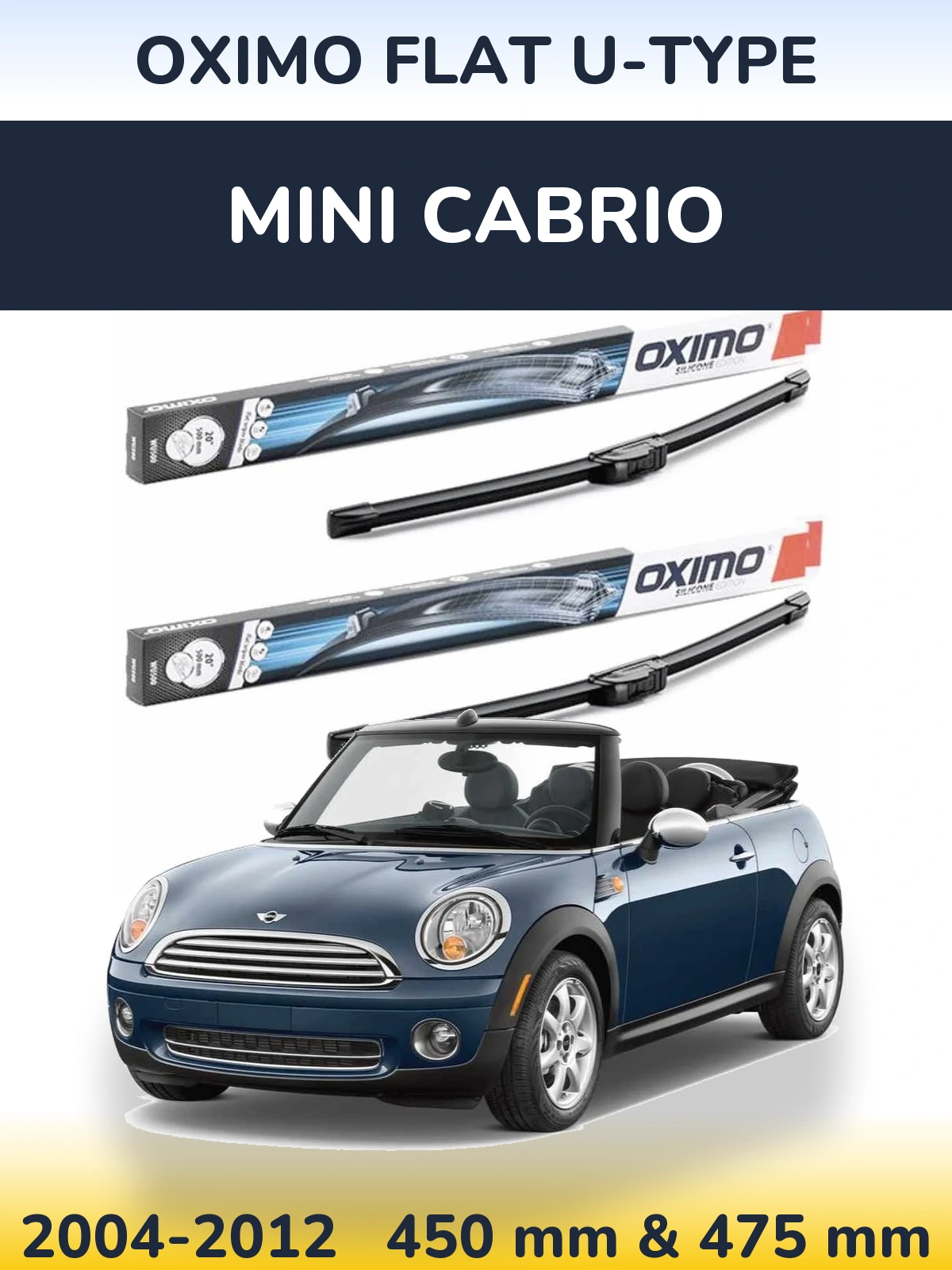 Torkarblad Oximo Flat U-type för MINI Cabrio